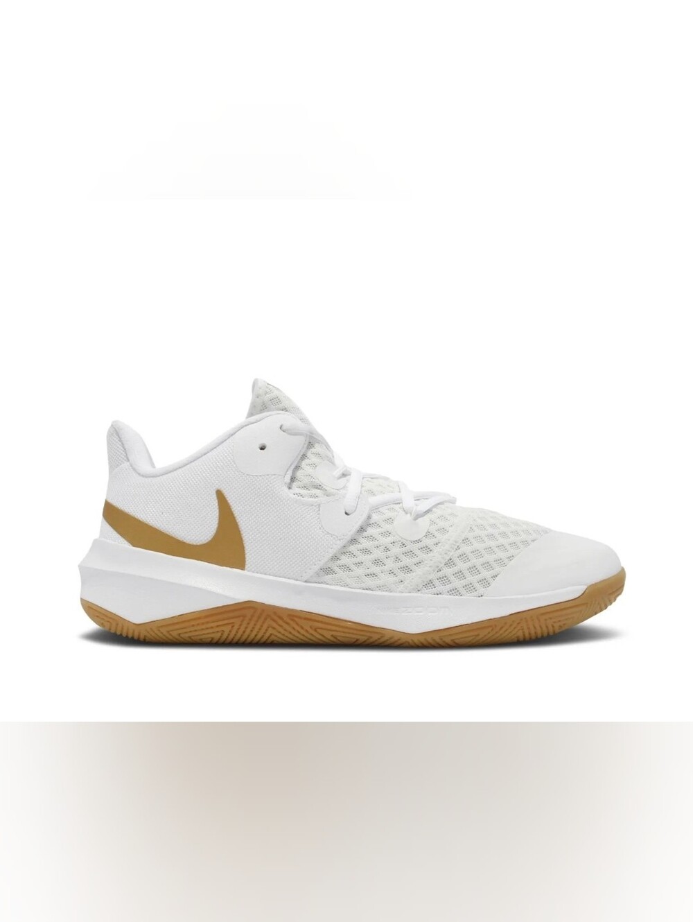 Nike Zoom Hyperseepd White and Gold Training Sneakers Men's 7 Women' 9